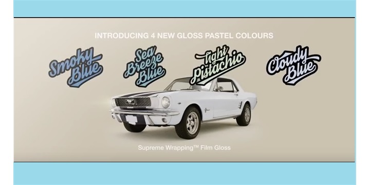 New gloss pastel Supreme Wrapping Films by Avery Dennison