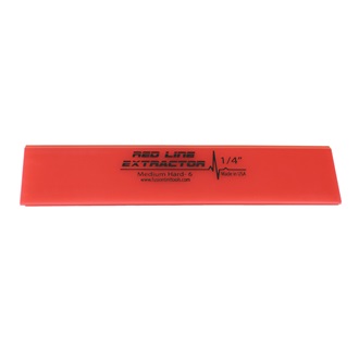Fusion Red Line Extractor 1/4” thick squeegee blade, 20 cm long, durometer 95, double bevel