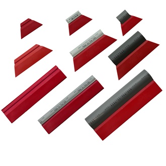 Fusion Turbo Pro Red 8” squeegee for window film, 20 cm wide, 95 durometer