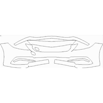 2015- Mercedes C Class AMG C63, AMG C63 S Estate Front Bumper without Sensors pre cut kit