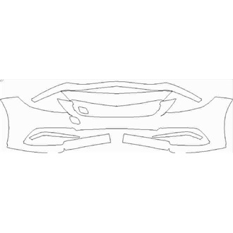 2015- Mercedes C Class AMG C63, AMG C63 S Limousine Front Bumper without Sensors pre cut kit