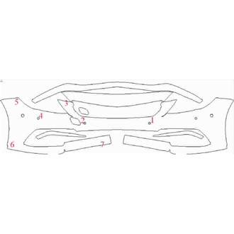 2016- Mercedes C Class AMG C63, AMG C63 S Cabriolet Front Bumper with Sensors pre cut kit