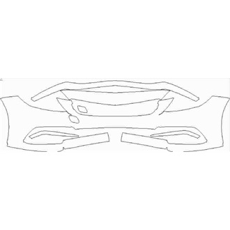2016- Mercedes C Class AMG C63, AMG C63 S Cabriolet Front Bumper without Sensors pre cut kit