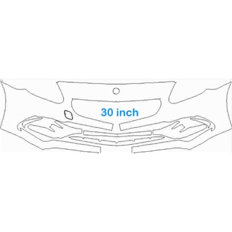 2016- Mercedes SLC Class AMG Line, 43 AMG Convertible Front Bumper without Sensors pre cut kit