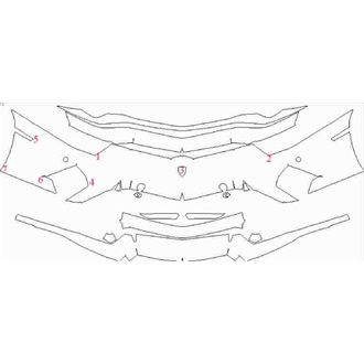 2017- Lamborghini Aventador S Coupe Front Bumper pre cut kit