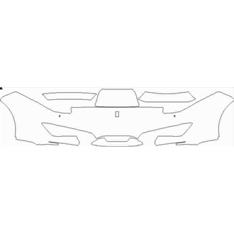 2018-2020 Ferrari 488 Pista Spider Bumper with washers pre cut kit