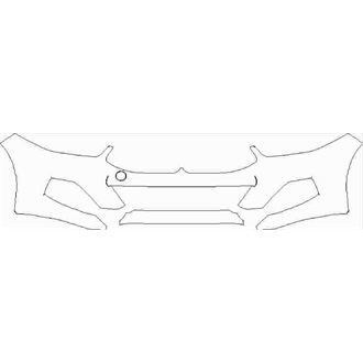 2018- BMW 8 Series Convertible Front Bumper without Sensors pre cut kit