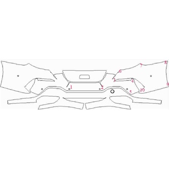 2018- BMW 8 Series Convertible Rear Bumper with Sensors pre cut kit