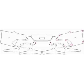 2018- BMW 8 Series Coupe Rear Bumper with Sensors pre cut kit