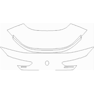 2018- BMW 8 Series Coupe Rear Deck Lid with Spoiler and "Xdrive" & "M850i" Emblems pre cut kit