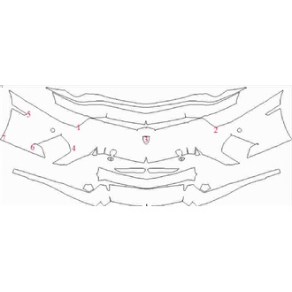 2018- Lamborghini Aventador S Roadster Front Bumper pre cut kit