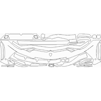 2018- Lamborghini Urus Base Front Bumper with Sensors pre cut kit