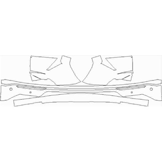 2018- Lamborghini Urus Base Rear Bumper with Sensors pre cut kit