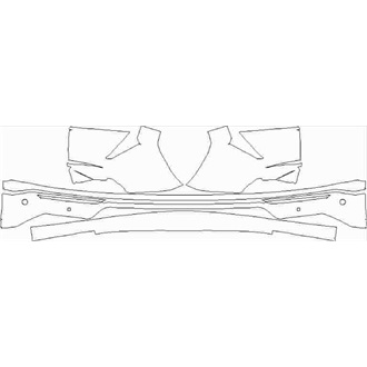 2018- Lamborghini Urus Base Rear Bumper with Sensors pre cut kit
