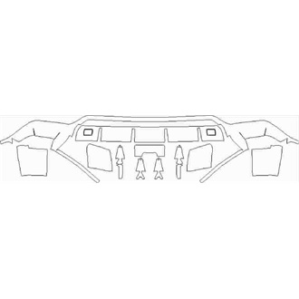 2018- Lamborghini Urus Base Rear Diffuser without Sensors pre cut kit