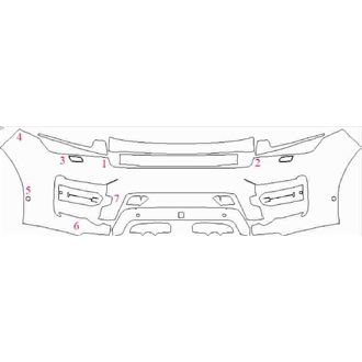 2018- Land Rover Range Rover SVO Design Package Front Bumper with Sensors and Washers pre cut kit