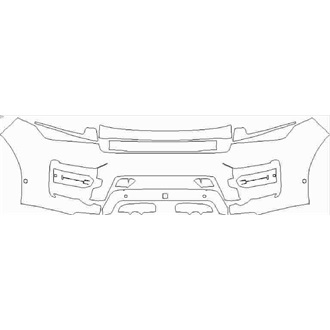 2018- Land Rover Range Rover SVO Design Package Front Bumper with Sensors pre cut kit