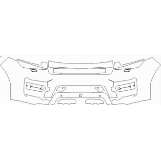 2018- Land Rover Range Rover SVO Design Package Front Bumper with Washers pre cut kit