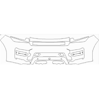2018- Land Rover Range Rover SVO Design Package Front Bumper without Sensors and Washers pre cut kit