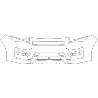 2018- Land Rover Range Rover SVO Design Package Front Bumper without Sensors and Washers pre cut kit