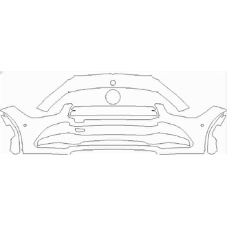 2018- Mercedes AMG GT 53, GT 43 4 Door Coupe Front Bumper with Sensors pre cut kit