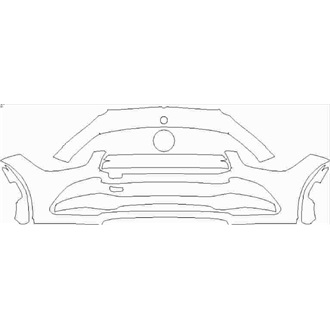 2018- Mercedes AMG GT 53, GT 43 4 Door Coupe Front Bumper without Sensors pre cut kit