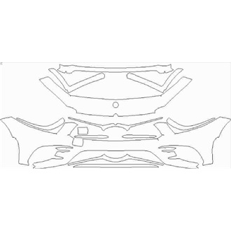 2018- Mercedes CLS Class 53 Front Bumper without Sensors pre cut kit