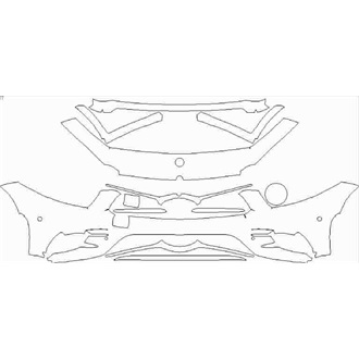 2018- Mercedes CLS Class AMG Line Front Bumper with Sensors pre cut kit