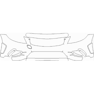 2018- Mercedes C Class AMG C 43 Coupe Front Bumper without Sensors pre cut kit