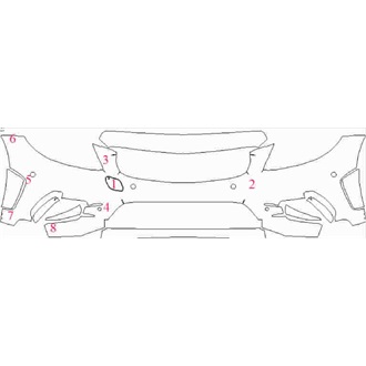 2018- Mercedes C Class AMG C 43 Estate Front Bumper with Sensors pre cut kit