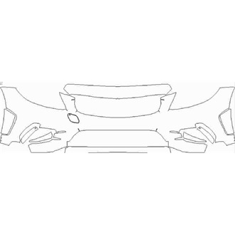 2018- Mercedes C Class AMG C 43 Estate Front Bumper without Sensors pre cut kit
