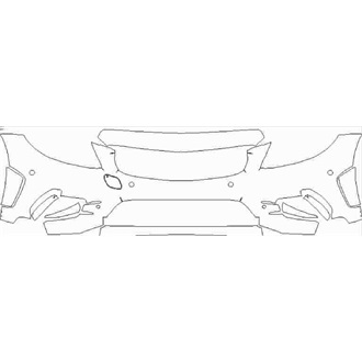 2018- Mercedes C Class AMG C 43 Limousine Front Bumper with Sensors pre cut kit