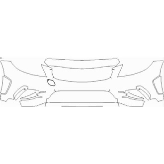 2018- Mercedes C Class AMG C 43 Limousine Front Bumper without Sensors pre cut kit