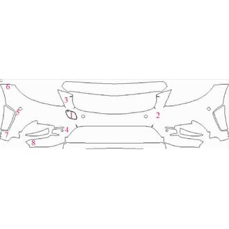 2018- Mercedes C Class AMG Line Cabriolet Front Bumper with Sensors pre cut kit