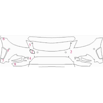 2018- Mercedes C Class AMG Line Limousine Front Bumper with Sensors pre cut kit