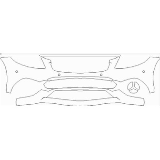 2018- Mercedes C Class Base Cabriolet Front Bumper with Sensors pre cut kit