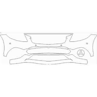 2018- Mercedes C Class Base Coupe Front Bumper with Sensors pre cut kit