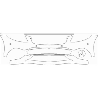 2018- Mercedes C Class Base Estate Front Bumper with Sensors pre cut kit