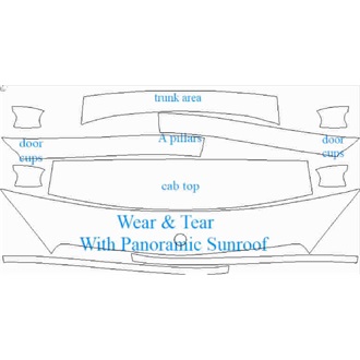 2018- Mercedes C Class Base Limousine Wear & Tear for Panoramic Sunroof pre cut kit