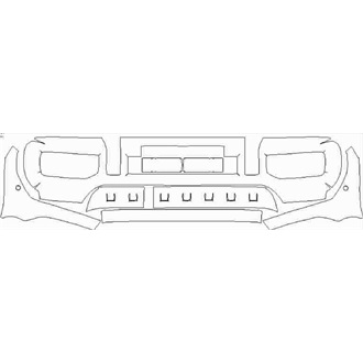 2018- Mercedes G Class G63 Front Bumper with License Plate and Sensors pre cut kit