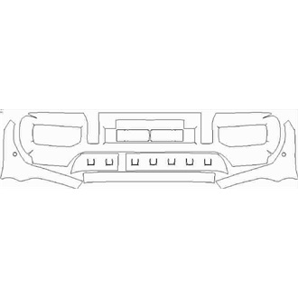 2018- Mercedes G Class G63 Front Bumper with License Plate and Sensors pre cut kit