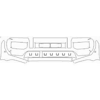 2018- Mercedes G Class G63 Front Bumper with Sensors pre cut kit