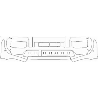 2018- Mercedes G Class G63 Front Bumper with Sensors pre cut kit