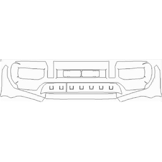2018- Mercedes G Class G63 Front Bumper without License Plate and Sensors pre cut kit