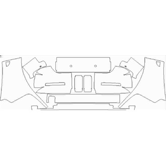 2018- Mercedes G Class G63 Rear Bumper without Sensors pre cut kit