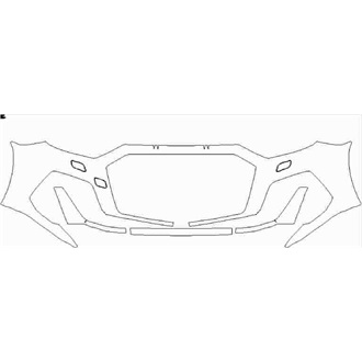 2019- Audi A1 S Line Front Bumper with washers pre cut kit