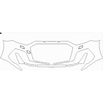 2019- Audi A1 S Line Front Bumper with washers pre cut kit