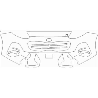 2019- KIA Sportage 1, 2, Platinum Edition, 4 Front Bumper without Sensors pre cut kit