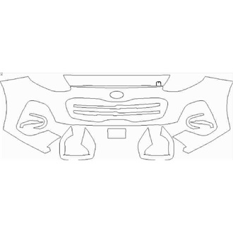 2019- KIA Sportage 1, 2, Platinum Edition, 4 Front Bumper without Sensors pre cut kit