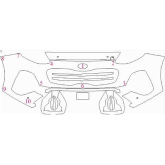 2019- KIA Sportage GT Line, GT Line S Front Bumper with Sensors pre cut kit